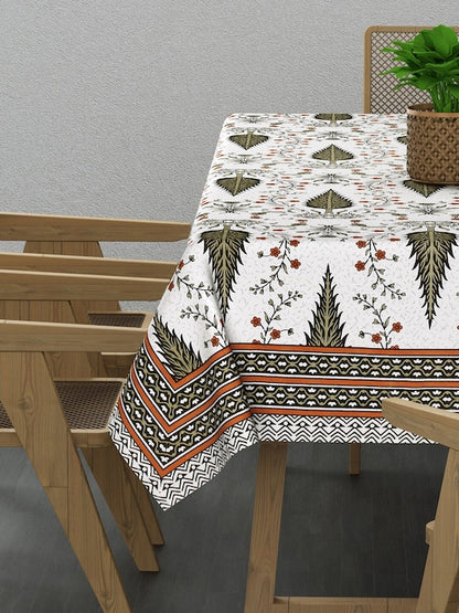 Cotton Floral Print Table Cloth 60X90 Inches - 6 Seater Dining Table