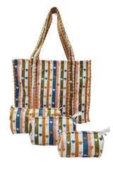Tote Bag with set of 3 Pouches