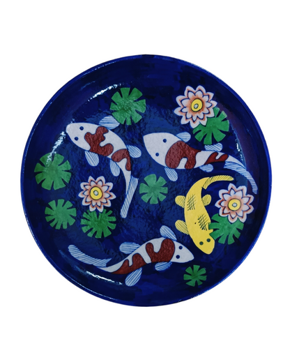 Gift Box with Handmade Jaipur Blue Pottery Plate - 10 inch diameter