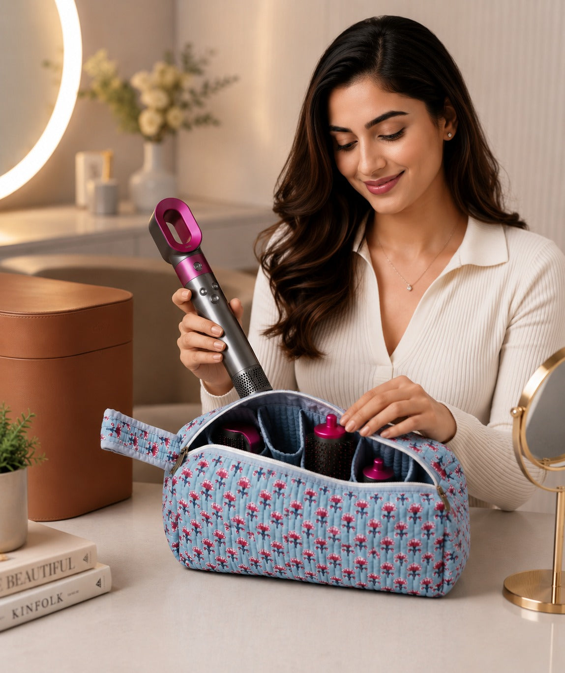 Dyson Airwrap Organiser – Quilted Travel Case