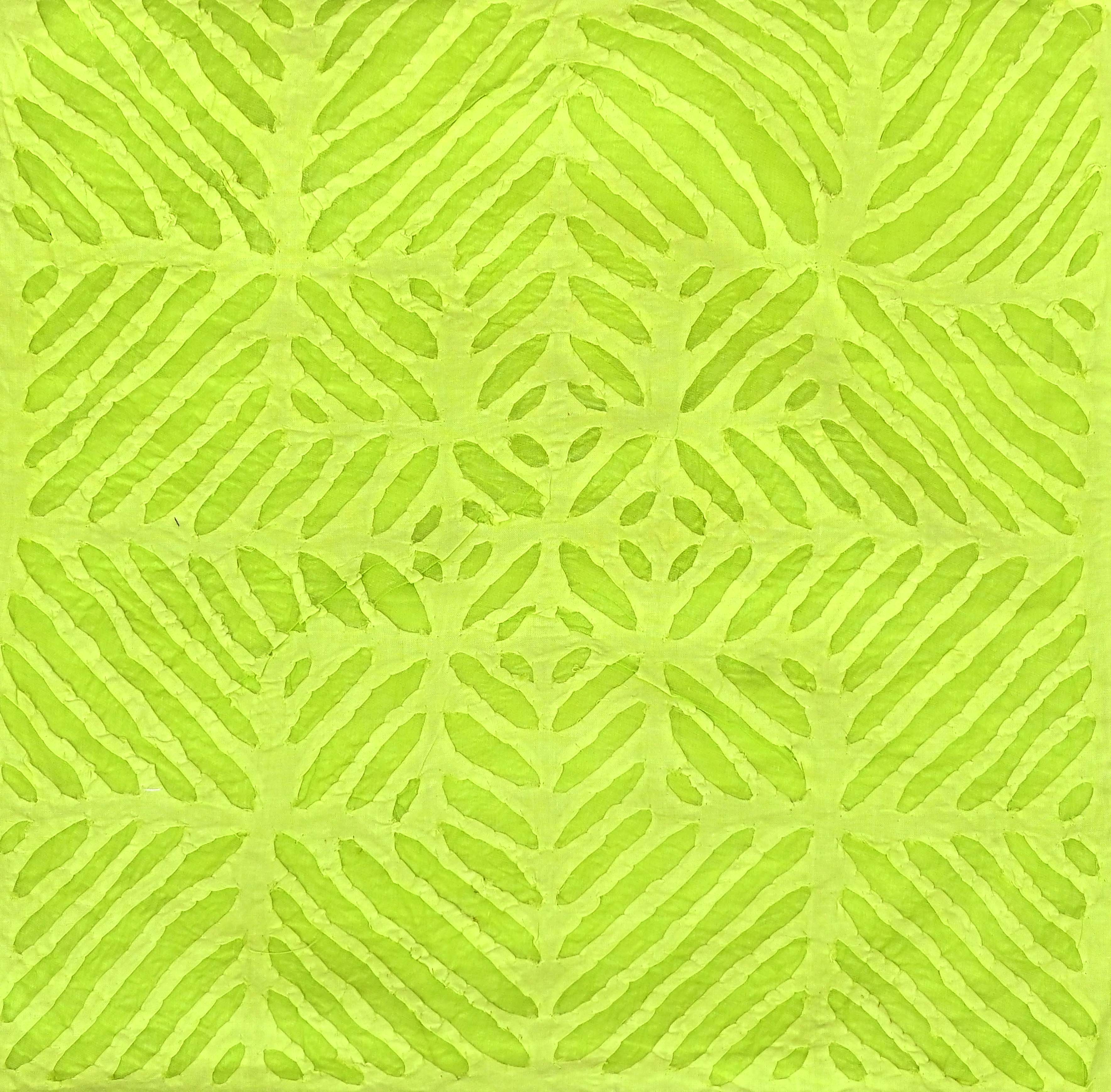 Handmade cotton applique work cushion cover - 16 X16 Inches