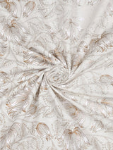 Double King Bedsheet with 2 Pillow Covers with Gold print-4