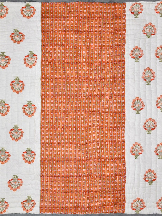 Double King Handblock printed Cotton Jaipuri Razai/Quilt