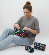 Set of 3 cosmetic bag/pouches with waterproof lining