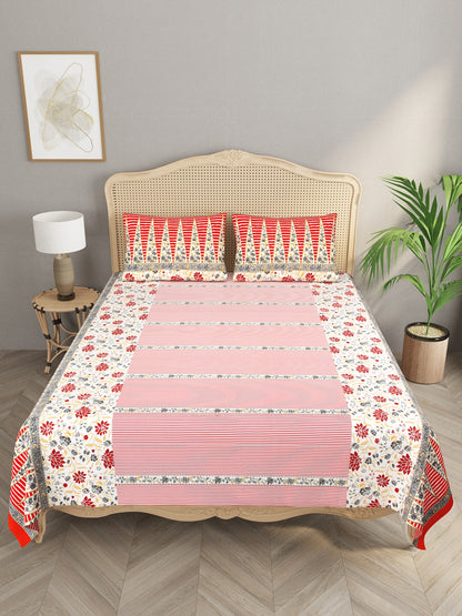 Super King Bedsheet with 2 Pillow Covers