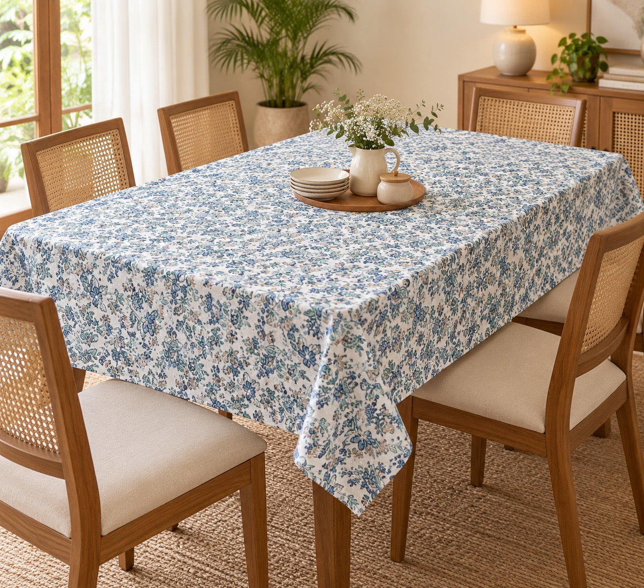 Canvas Cotton Table Cloth 4 -8 Seater Dining Table/Centre Table