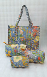 Tote Bag with set of 3 Pouches