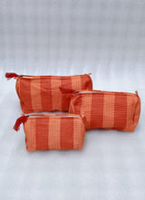Set of 3 cosmetic bag/pouches with waterproof lining