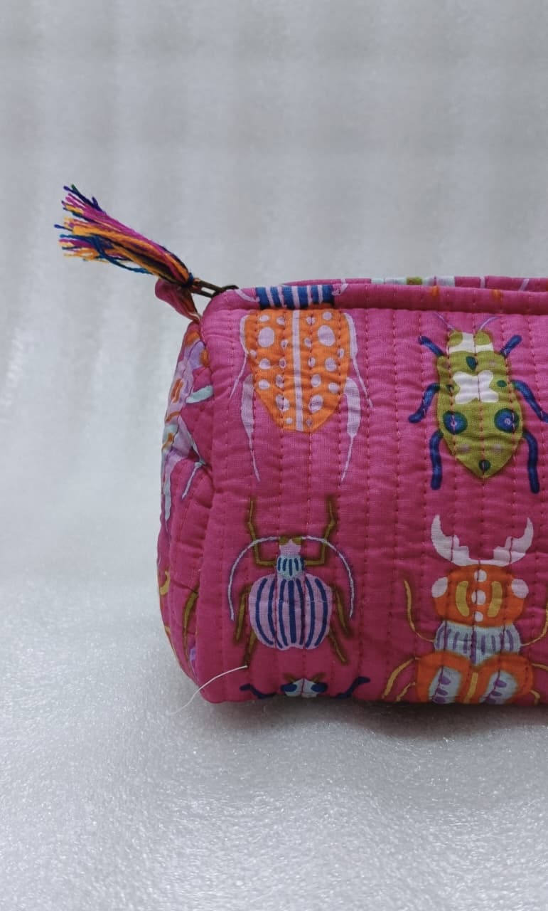Set of 3 cosmetic bag/pouches with waterproof lining