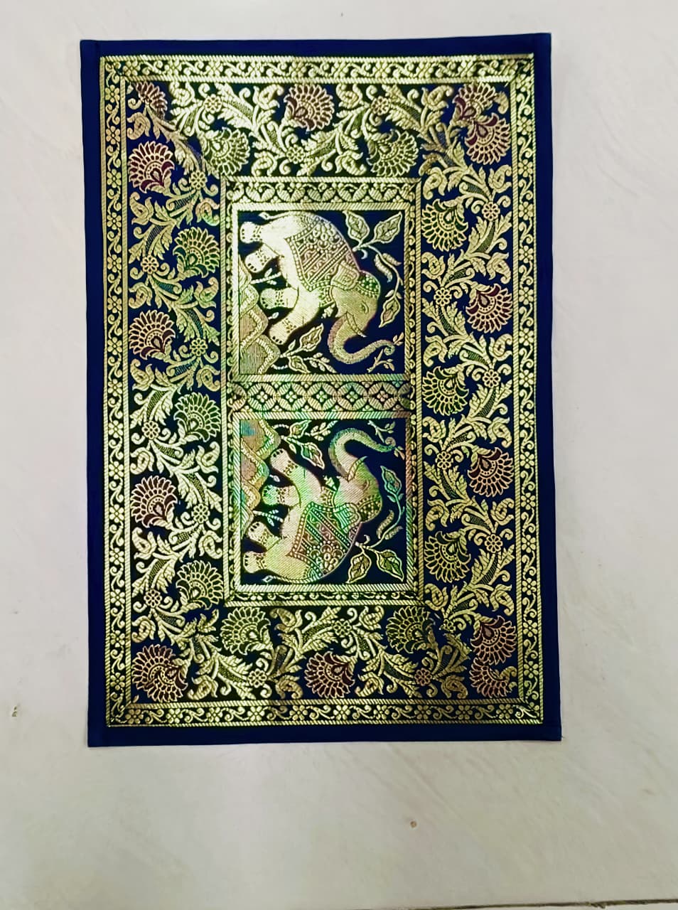 Gift Box with Banarasi Zari Table Runner, Set Of 6 Mats, 6 coaster