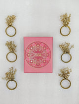 Handcrafted Fancy Beaded Napkin Ring Set of 6 – Perfect for Dining & Parties