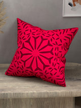 Handmade cotton applique work cushion cover - 16 X16 Inches