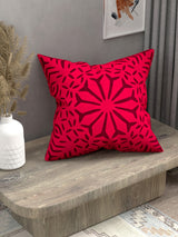 Handmade cotton applique work cushion cover - 16 X16 Inches