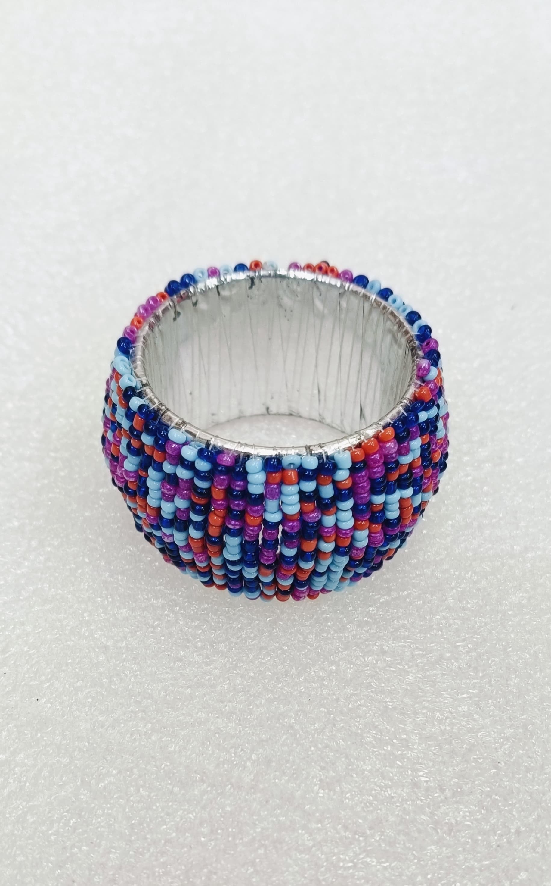 Handcrafted Fancy Beaded Napkin Ring Set of 6 – Perfect for Dining & Parties