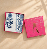 Diwali Gift Box | Set of 2 Waffle Cotton Handblock Printed Hand Towels