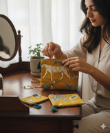 Set of 3 cosmetic Flat pouches