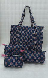 Tote Bag with set of 3 Pouches