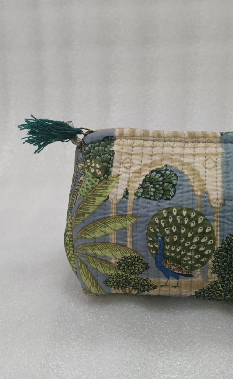 Set of 3 cosmetic bag/pouches with waterproof lining