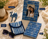 Gift Box with Handblock Printed Gifting Hamper – Photo Frame, Keychain, Sunglasses Pouch & Diary Set