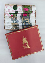 His & Her Towel Gift Set - Handblock Printed Towels - 2 Bath + 4 Hand Towels in 2 designs