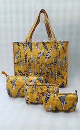 Tote Bag with set of 3 Pouches