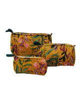 Set of 3 cosmetic bag/pouches with waterproof lining