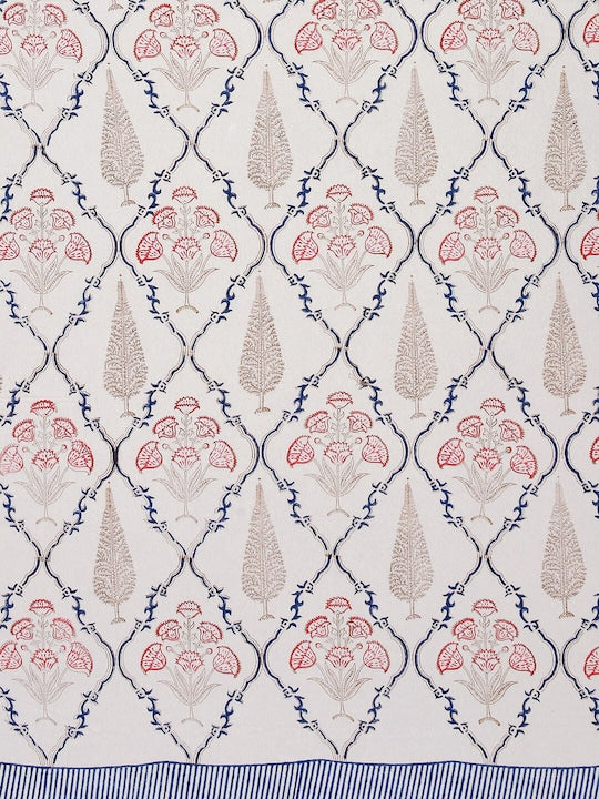 Handblock Printed Table Cover - 6 Seater (60X90 Inches)