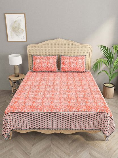 Super King Cotton Bedsheet with 2 Pillow Covers