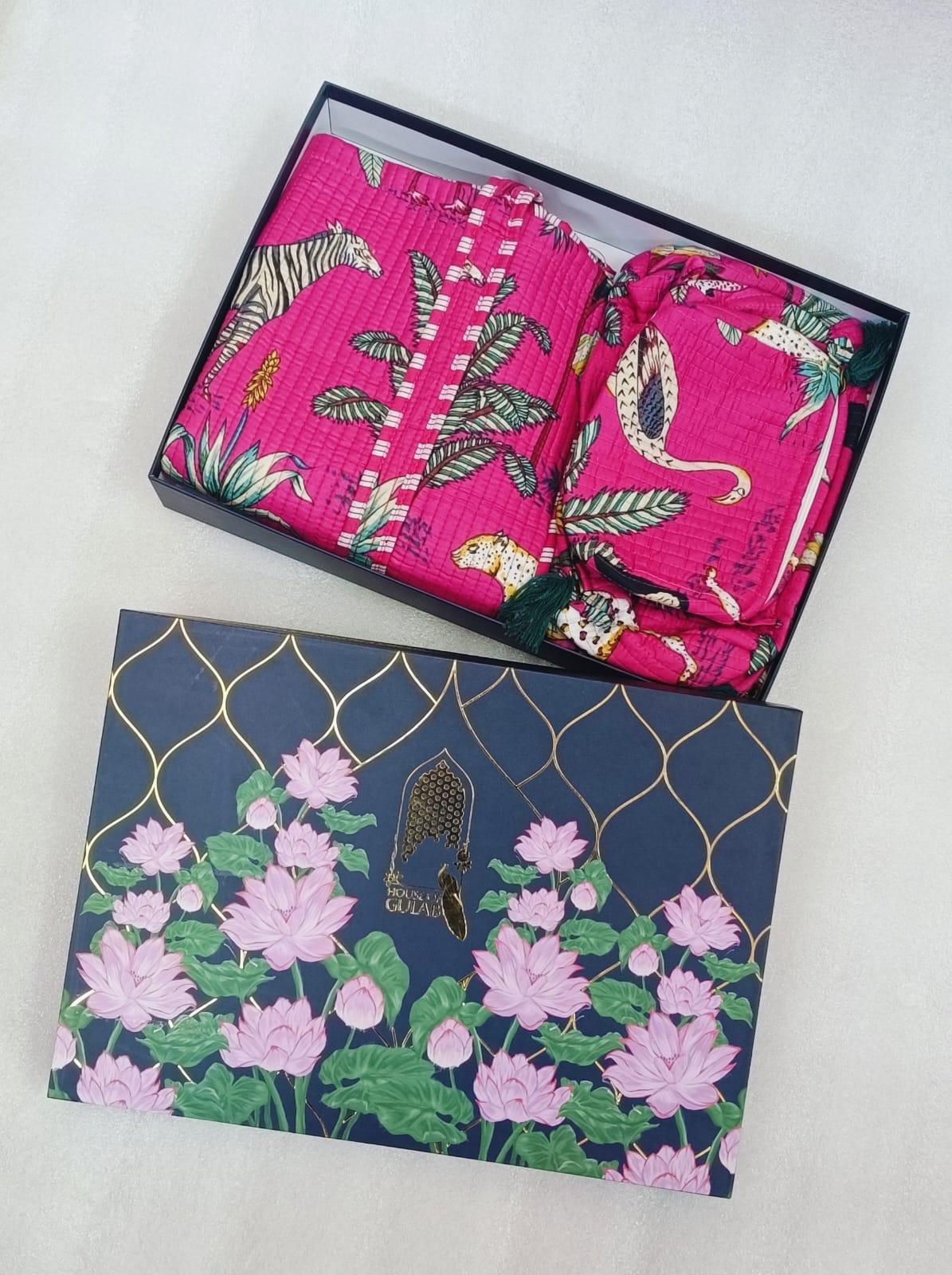 Diwali Gift Box – Stylish Tote Bag with 3 Coordinated Utility Pouches