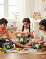 Set of 3 cosmetic bag/pouches with waterproof lining