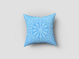 Handmade cotton applique work cushion cover - 16 X16 Inches