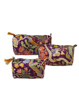 Set of 3 cosmetic bag/pouches with waterproof lining