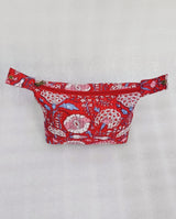Quilted Block Printed Hobo Pouch with Zip closure and Snap Button