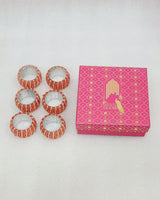 Handcrafted Fancy Beaded Napkin Ring Set of 6 – Perfect for Dining & Parties