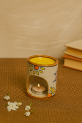 Jaipur Blue Pottery Aroma Oil Diffuser Gift Set – Jasmine Fragrance