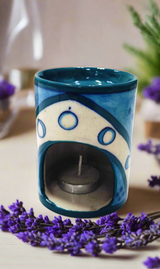 Jaipur Blue Pottery Aroma Oil Diffuser Gift Set – Lavender Fragrance