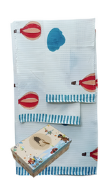 Kids Gift Set - Handblock Printed Towels - 1 Bath + 2 Hand Towels
