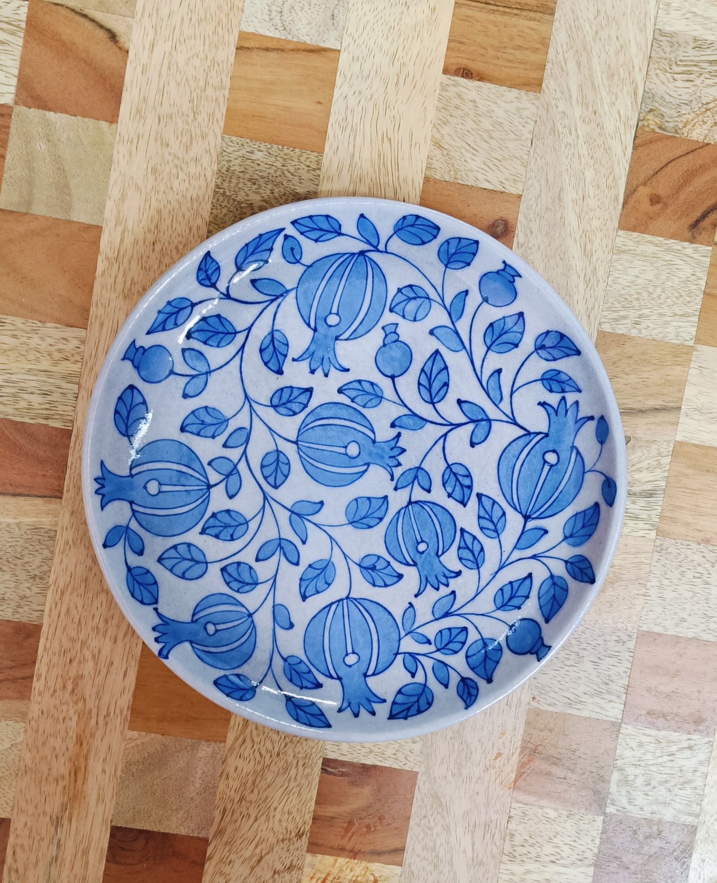 Gift Box with Handmade Jaipur Blue Pottery Plate - 8 inch diameter