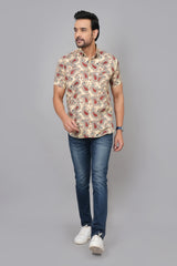Men by House of Gulab Short Sleeves Cotton Shirt