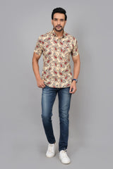 Men by House of Gulab Short Sleeves Cotton Shirt