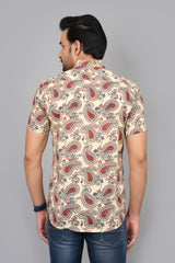 Men by House of Gulab Short Sleeves Cotton Shirt