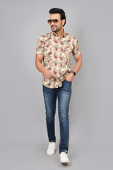 Men by House of Gulab Short Sleeves Cotton Shirt