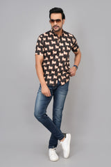 Men by House of Gulab Short Sleeves Cotton Shirt