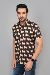 Men by House of Gulab Short Sleeves Cotton Shirt