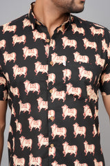 Men by House of Gulab Short Sleeves Cotton Shirt