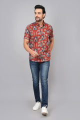 Men by House of Gulab Short Sleeves Cotton Shirt