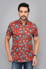 Men by House of Gulab Short Sleeves Cotton Shirt