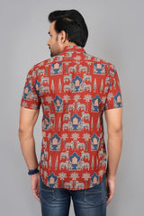 Men by House of Gulab Short Sleeves Cotton Shirt