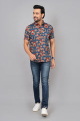 Men by House of Gulab Short Sleeves Cotton Shirt