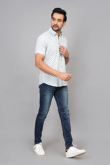 Men by House of Gulab Short Sleeves Cotton Shirt